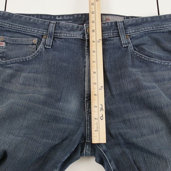 Adriano Goldschmied AG-ED Tellis Modern Slim Wash Faded Jeans Japan Made 34 x 33 - Picture 6 of 11